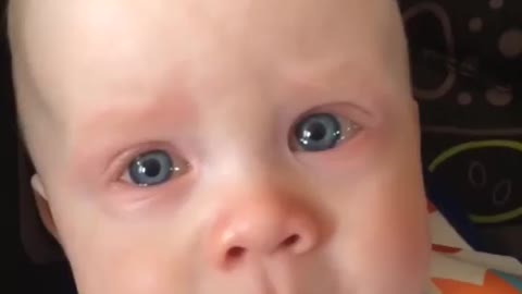 Baby moved to tears by his Mother singing a worship song