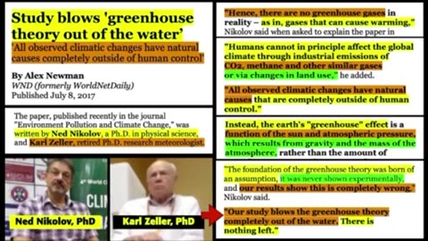 The Climate Change Hoax; Ned Nikolov, PhD