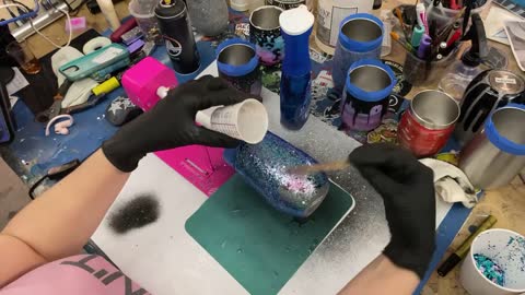 DIY Peekaboo Splatter Resin Tumbler