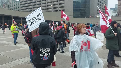 Toronto FREEDOM rally March 19 Nathan Phillips Square