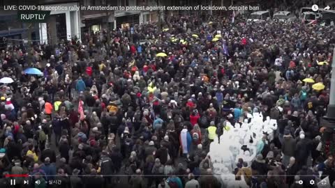 네덜란드 1월 2일자 코로나 백신 반대 시위