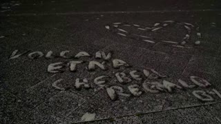 Streets covered in ash from Mount Etna eruption