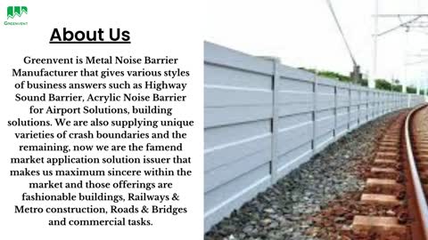 Kind of Noise Barriers in India