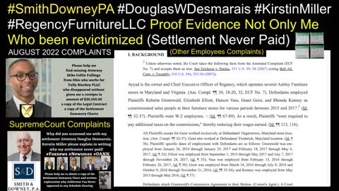 Judge Theodore D. Chuang - Regency Furniture LLC Corporate Office Headquarters - Complaints - Settlement Of The Employee Victim Never Paid - District Court - Circuit Court - Supreme Court Complaints - President Marcos - President Biden - Baltimore Md