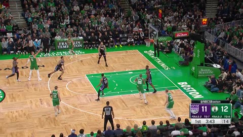 NBA: J.T. Finds Porzingis for Deep 3! Kings vs. Celtics