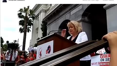 NVIC's Barbara Loe Fisher at California SB 277 Rally