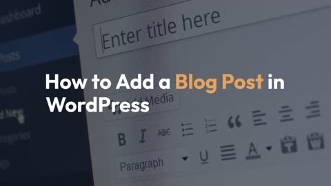 To add a post/blog in WordPress, follow these step-by-step instructions: