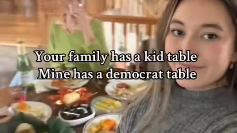 This family had a Democrat Table at Thanksgiving for their liberals family members