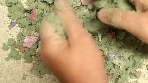 ASMR Painted Dry Floral Foam With Powdered Soap And Glitter