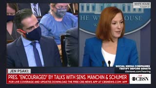 Psaki: Biden "answers questions several times a week, as you know."