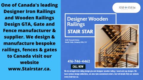 Designer Iron Railings & Wooden Railings Design in GTA Canada