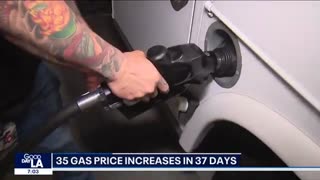 Gas prices across Southern California have increased 35 times in 37 days