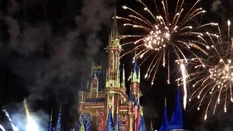Disney World Castle Show and Fireworks