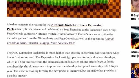 This Is (Probably) Why The Nintendo Switch Online Expansion Pack Is So Pricey