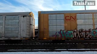 BNSF 5104 Engine Manifest Train In Ontario