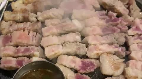 Korean soul food, pork belly!