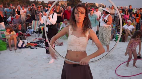 Audrey Scherer Hoop Dancing at Siesta Beach Drum Circle