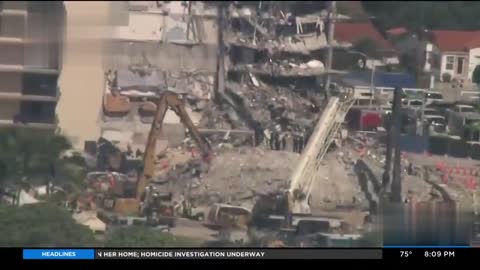 Remainder of Florida condo building demolished