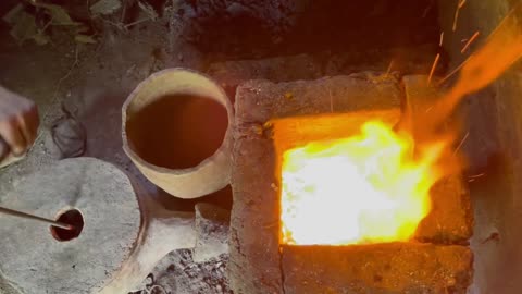 Primitive Technology Smelting Iron In Brick Furnaces