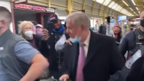 Senator Lindsey Graham Confronted And Chased Out Of DC Airport By Trump Supporters HT Villain Report