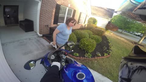 Son Shows New Motorcycle To Mom And She Calls It A Snot Rocket