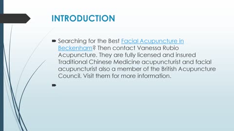 Get The Best Facial Acupuncture in Beckenham.