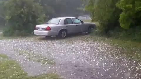 Terrifying Hail Storm Caught On Camera