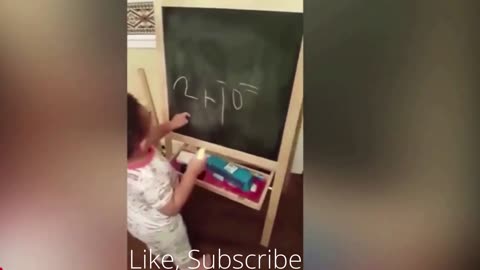 SMART LITTLE TODDLER CAN DOES MATHS ALL BY HIMSELF
