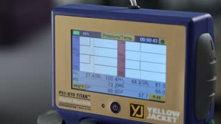 HVAC Air Duct Readings with YJACK DEW Psychrometer