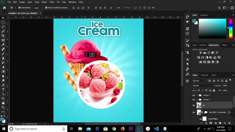 How to make an ICE CREAM FLYER [PHOTOSHOP]