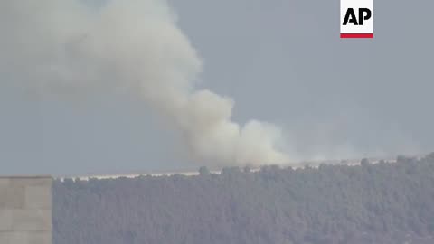 Plume of smoke rises in northern Israel at border with Lebanon