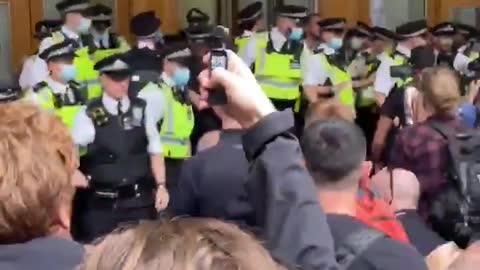 Londoners Clash With Cops outside the MHRA