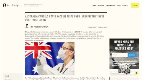 HIV in the vaccine, John Bowne report