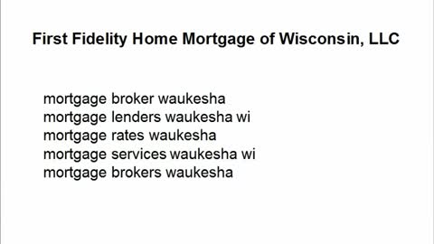 mortgage rates waukesha