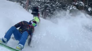 Snowboarders Tumble in a Funny Way