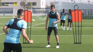 Etienne Capoue, Serge Aurier, Samuel Chukwueze - Villarreal in training