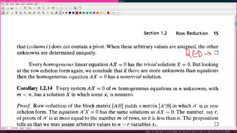 Readin' Artin "Algebra" section 1.2 "Row Reduction" | Readin' Episode 3