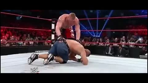 WWEJhon cena vs Brock lesner bloodest match