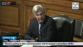 Senator Whitehouse is upset that Questions for the Record (QFRs) aren't being answered