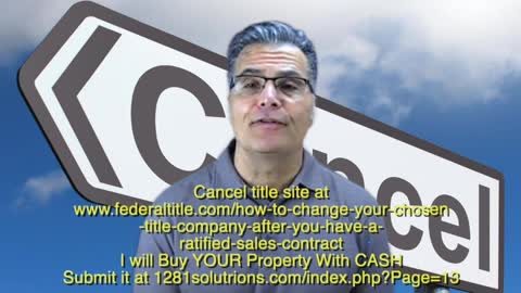 CANCEL TITLE wants to BUY YOUR Property