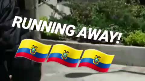 Running from rioters in Quito, Ecuador (Instagram story)