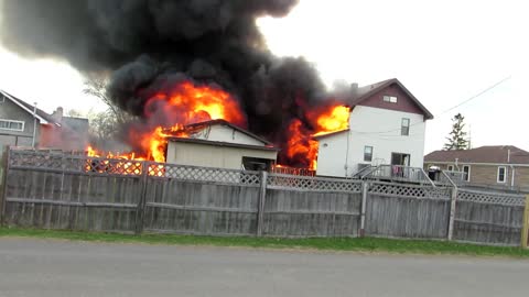 Garage Fire Spreads to House