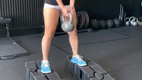 Goblet Squats w/ Kettlebell And Rhino Ramps From Stabil FIT Life #StabilFITLife