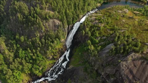 atefossen is one of the most visited waterfalls in norway