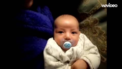 Baby Learns How To Save Pacifier
