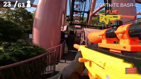 Nerf War | Amusement Park Battle 24 (Nerf First Person Shooter)