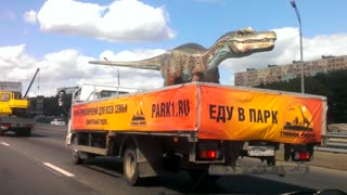 Dinosaur On The Highway!