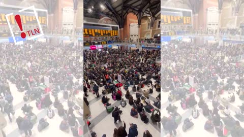 Bloquean la estación Liverpool Street en Londres en apoyo a Palestina