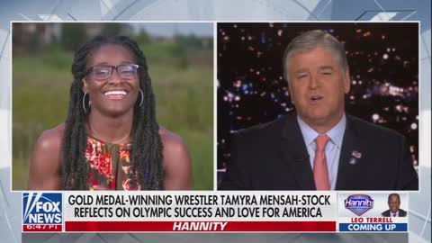 PATRIOT Olympian Tamyra Mensah-Stock Shows Her Love for America on Hannity