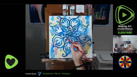 Live Painting - Making Art 8-19-23 - Morning Mandala